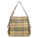 バーバリー BURBERRY ノバチェック ベージュ×ブラウン キャンバス レザー トートバッグ ゴールド金具 Horseferry Canterbury ショルダーバッグ 肩掛け
