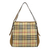 バーバリー BURBERRY ノバチェック ベージュ×ブラウン キャンバス レザー トートバッグ ゴールド金具 Horseferry Canterbury ショルダーバッグ 肩掛け