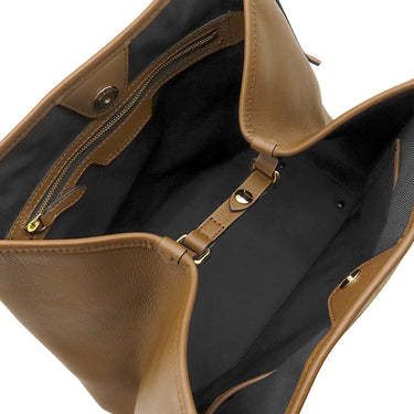 バーバリー BURBERRY ノバチェック ベージュ×ブラウン キャンバス レザー トートバッグ ゴールド金具 Horseferry Canterbury ショルダーバッグ 肩掛け
