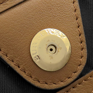 バーバリー BURBERRY ノバチェック ベージュ×ブラウン キャンバス レザー トートバッグ ゴールド金具 Horseferry Canterbury ショルダーバッグ 肩掛け