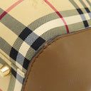バーバリー BURBERRY ノバチェック ベージュ×ブラウン キャンバス レザー トートバッグ ゴールド金具 Horseferry Canterbury ショルダーバッグ 肩掛け