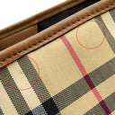 バーバリー BURBERRY ノバチェック ベージュ×ブラウン キャンバス レザー トートバッグ ゴールド金具 Horseferry Canterbury ショルダーバッグ 肩掛け