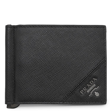プラダ PRADA サフィアーノ マネークリップ付き 2MN077 NERO メタル サフィアーノレザー カードケース シルバー金具 SAFFIANO METAL カード入れ 6ポケット