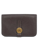 エルメス HERMES ドゴン カードケース チェーン付き エベンヌ トゴ カードケース ゴールド金具 茶 カード入れ 名刺入れ コインケース