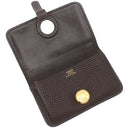 エルメス HERMES ドゴン カードケース チェーン付き エベンヌ トゴ カードケース ゴールド金具 茶 カード入れ 名刺入れ コインケース