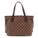 ルイヴィトン LOUIS VUITTON ネヴァーフル PM N51109 ダミエエベヌ ダミエキャンバス トートバッグ ゴールド金具 茶 ハンドバッグ