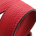 エルメス HERMES ピコタンロックMM ルージュカザック トリヨンクレマンス ハンドバッグ シルバー金具 赤 鍵1本欠品