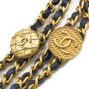 シャネル Chanel マトラッセ ミニ バケットバッグ ネイビー キャビアスキン ショルダーバッグ ヴィンテージ金具 ココマーク