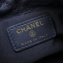 シャネル Chanel マトラッセ ミニ バケットバッグ ネイビー キャビアスキン ショルダーバッグ ヴィンテージ金具 ココマーク