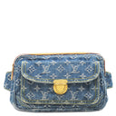 ルイヴィトン LOUIS VUITTON バムバッグ M95347 ブルー モノグラムデニム ボディバッグ ゴールド金具 青 デニム