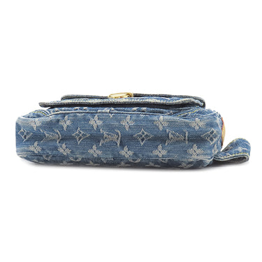 ルイヴィトン LOUIS VUITTON バムバッグ M95347 ブルー モノグラムデニム ボディバッグ ゴールド金具 青 デニム