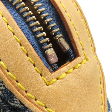 ルイヴィトン LOUIS VUITTON バムバッグ M95347 ブルー モノグラムデニム ボディバッグ ゴールド金具 青 デニム