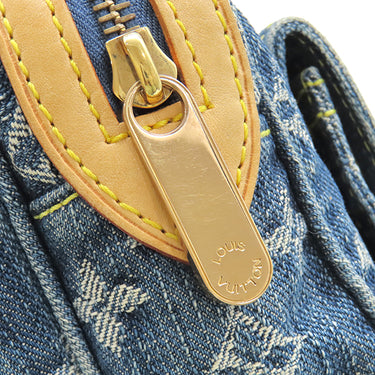 ルイヴィトン LOUIS VUITTON バムバッグ M95347 ブルー モノグラムデニム ボディバッグ ゴールド金具 青 デニム