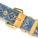 ルイヴィトン LOUIS VUITTON バムバッグ M95347 ブルー モノグラムデニム ボディバッグ ゴールド金具 青 デニム