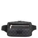 グッチ GUCCI ソフト ベルトバッグ 474293 ブラック GGスプリームキャンバス ボディバッグ シルバー金具 ウェブ ウエストバッグ