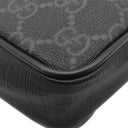 グッチ GUCCI ソフト ベルトバッグ 474293 ブラック GGスプリームキャンバス ボディバッグ シルバー金具 ウェブ ウエストバッグ