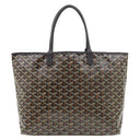 ゴヤール GOYARD サンルイPM ブラック PVCコーティングキャンバス ゴヤールディンキャンバス シュヴロッシュカーフスキン トートバッグ シルバー金具 新品 未使用 ヘリンボーン