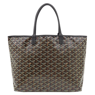 ゴヤール GOYARD サンルイPM ブラック PVCコーティングキャンバス ゴヤールディンキャンバス シュヴロッシュカーフスキン トートバッグ シルバー金具 新品 未使用 ヘリンボーン