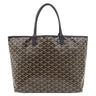 ゴヤール GOYARD サンルイPM ブラック PVCコーティングキャンバス ゴヤールディンキャンバス シュヴロッシュカーフスキン トートバッグ シルバー金具 新品 未使用 ヘリンボーン