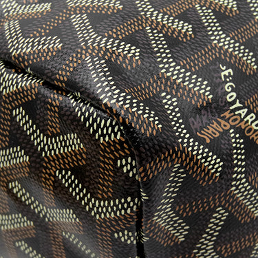ゴヤール GOYARD サンルイPM ブラック PVCコーティングキャンバス ゴヤールディンキャンバス シュヴロッシュカーフスキン トートバッグ シルバー金具 新品 未使用 ヘリンボーン