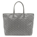 ゴヤール GOYARD サンルイPM グレー PVCコーティングキャンバス ゴヤールディンキャンバス シュヴロッシュカーフスキン トートバッグ シルバー金具 新品 未使用 リバーシブル ヘリンボーン