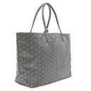 ゴヤール GOYARD サンルイPM グレー PVCコーティングキャンバス ゴヤールディンキャンバス シュヴロッシュカーフスキン トートバッグ シルバー金具 新品 未使用 リバーシブル ヘリンボーン