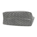 ゴヤール GOYARD サンルイPM グレー PVCコーティングキャンバス ゴヤールディンキャンバス シュヴロッシュカーフスキン トートバッグ シルバー金具 新品 未使用 リバーシブル ヘリンボーン