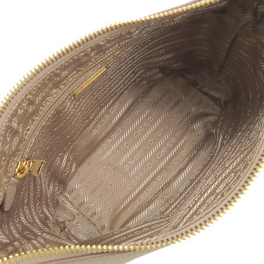 プラダ Prada 1BC278 FOMUH CAMMEO レザー ヴィッテロダイノソフト ショルダーバッグ ゴールド金具 カメオベージュ VIT.DAINO SOFT