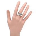 ブルガリ BVLGARI ビーゼロワン B-zero1 3バンド ホワイトゴールド K18WG #50(JP10) リング 指輪 18K WG 750 18金 9号
