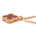 ヴァンクリーフアーペル Van Cleef & Arpels スウィート アルハンブラ ペンダント VCARN59M00 レッド×ローズゴールド K18PG カーネリアン ネックレス ピンクゴールド 赤 750 18K