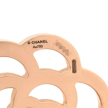 シャネル Chanel カメリア ミディアム パヴェ ダイヤモンド ペンダント ピンクゴールド K18PG ダイヤモンド ネックレス Au750 18K PG