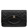 シャネル Chanel マトラッセ チェーンウォレット AP2703 ブラック カーフ チェーンウォレット シャンパンゴールド金具 黒