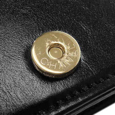 シャネル Chanel マトラッセ チェーンウォレット AP2703 ブラック カーフ チェーンウォレット シャンパンゴールド金具 黒