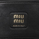 ミュウミュウ MIU MIU アバンチュール トップハンドル スモール 5BB169 ブラック シープスキン 2WAYバッグ ヴィンテージ金具 黒 ロゴ ハンドバッグ ショルダー