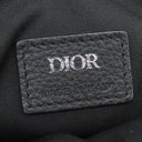 クリスチャン・ディオール Christian Dior オブリーク メッセンジャーバッグ ネイビー×ベージュ キャンバス レザー ショルダーバッグ シルバー金具 紺 ジャガード