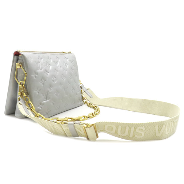ルイヴィトン LOUIS VUITTON クッサンPM M21769 シルバー レザー