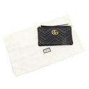 グッチ GUCCI GGマーモント 453878 ブラック レザー ショルダーバッグ ゴールド金具 黒 ポシェット