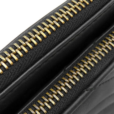 グッチ GUCCI GGマーモント 453878 ブラック レザー ショルダーバッグ ゴールド金具 黒 ポシェット