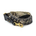 クリスチャン・ディオール Christian Dior サドルバッグ スモール M0457CTZQ_M928 ネイビー キャンバス オブリークジャカード ショルダーバッグ マットゴールド金具 ストラップ付き