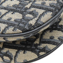 クリスチャン・ディオール Christian Dior サドルバッグ スモール M0457CTZQ_M928 ネイビー キャンバス オブリークジャカード ショルダーバッグ マットゴールド金具 ストラップ付き