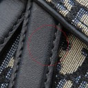 クリスチャン・ディオール Christian Dior サドルバッグ スモール M0457CTZQ_M928 ネイビー キャンバス オブリークジャカード ショルダーバッグ マットゴールド金具 ストラップ付き