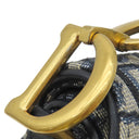 クリスチャン・ディオール Christian Dior サドルバッグ スモール M0457CTZQ_M928 ネイビー キャンバス オブリークジャカード ショルダーバッグ マットゴールド金具 ストラップ付き