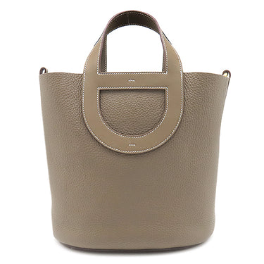 エルメス HERMES インザループ 23 エトゥープ トリヨンクレマンス ヴォースイフト ハンドバッグ ゴールド金具 グレージュ 2025年製