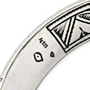 エルメス HERMES トゥアレグ バングル シルバー シルバー925 T4 ブレスレット オープンバングル AG925 SV925 手彫り