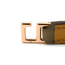 エルメス HERMES リヴァル ドゥブルトゥール エトゥープ レザー GP T2 ブレスレット ローズゴールド金具 ピンクゴールド 二重 二連 スタッズ