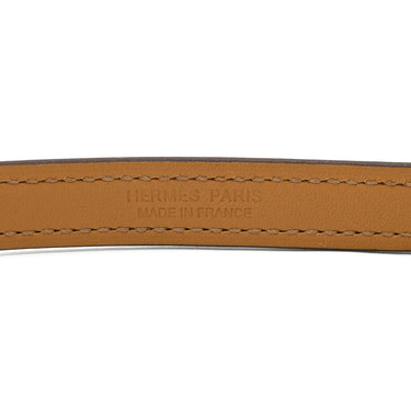 エルメス HERMES リヴァル ドゥブルトゥール エトゥープ レザー GP T2 ブレスレット ローズゴールド金具 ピンクゴールド 二重 二連 スタッズ