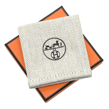 エルメス HERMES シェーヌダンクル トレッセ オレンジ×ホワイト×ゴールド レザー GP スカーフリング カレ90用
