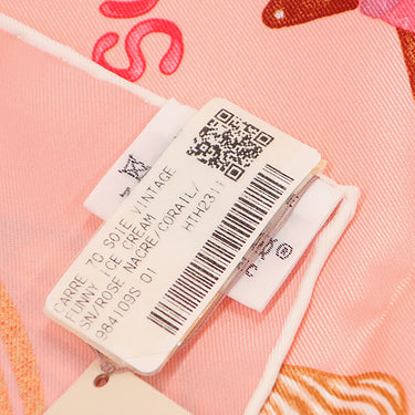 エルメス HERMES カレ70 H984109S ローズナークル×コライユ×イエロー シルク スカーフ 新品 未使用 【FUNNY ICE CREAM/ファニーアイスクリーム】