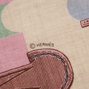 エルメス Hermes トライアングル ジェアン H364355S ナチュラル×ローズ×マルチカラー カシミヤ シルク ストール 新品 未使用 【ブリッド ア ブロック】