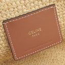 セリーヌ CELINE ナノ サプル クラシック パニエ 10M582DZ2.02NT ナチュラル×タン ラフィア カーフ 2WAYバッグ ゴールド金具 かごバッグ ショルダー